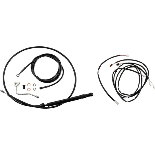 Burly Brand B30-1310 Extended Cable/Brake Line Kit for 18in. Ape Handlebar - Black