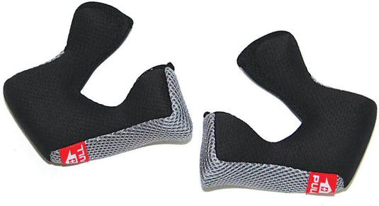 6D Cheekpads for ATR-1 Helmet - 50mm - Black/Silver