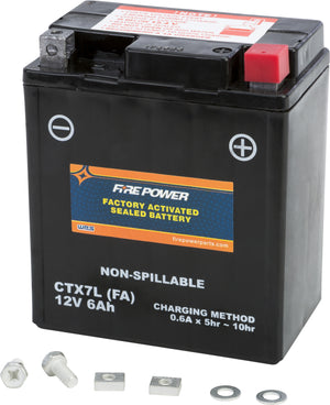 Fire Power CTX7L-BS (FA) Factory Activated Maintenance Free Sealed Battery