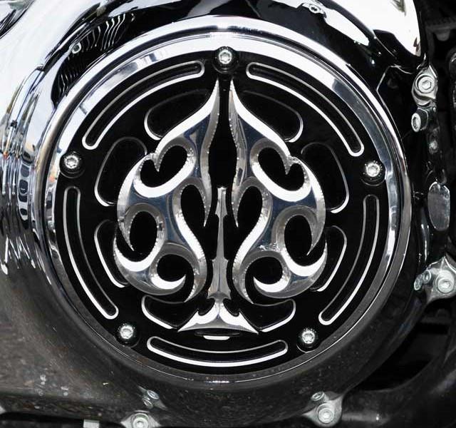 Precision Billet ACE-230-5H-BLK Aces Wild Billet Derby Cover - Black