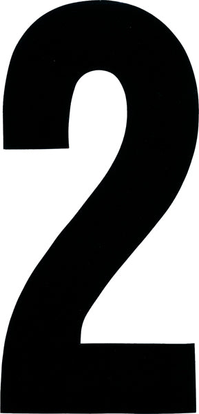 Dirt Digits XT73B-2 Extreme Digits Competition Stick-On 7in. Black Number - 2
