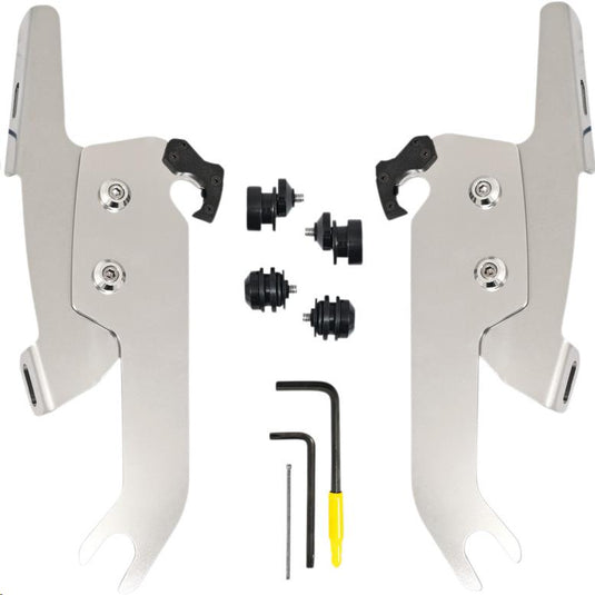 Memphis Shades MEK2051 Trigger-Lock Mount Kit for Batwing Fairing and Fats/Slim Windshields - Polished