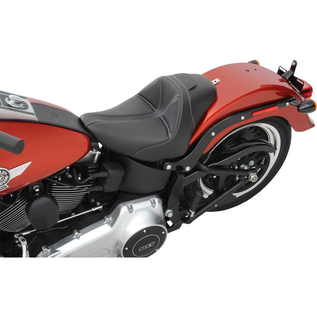 Saddlemen 806-12-0042 Dominator Solo Seat with Backrest Option - Smooth SaddleHyde