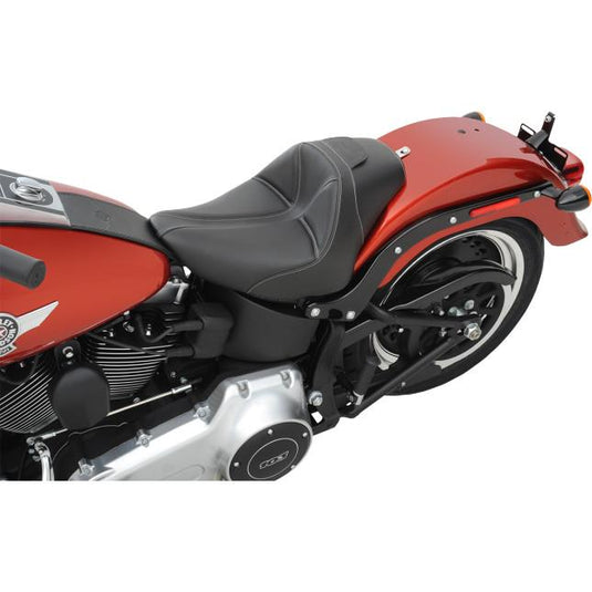 Saddlemen 806-12-0042 Dominator Solo Seat with Backrest Option - Smooth SaddleHyde