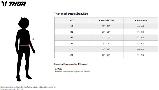 Thor Launchmode Futura Youth Pants (18, Navy/Orange)