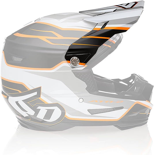 6D Visor for ATR-2 Helmet - Phase White/Orange