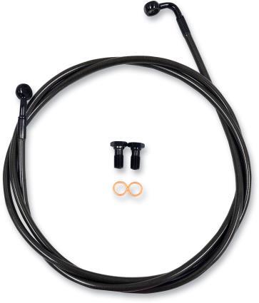 La Choppers LA-8151B13M Midnight Standard Brake Lines - 12-14in. Ape Hangers