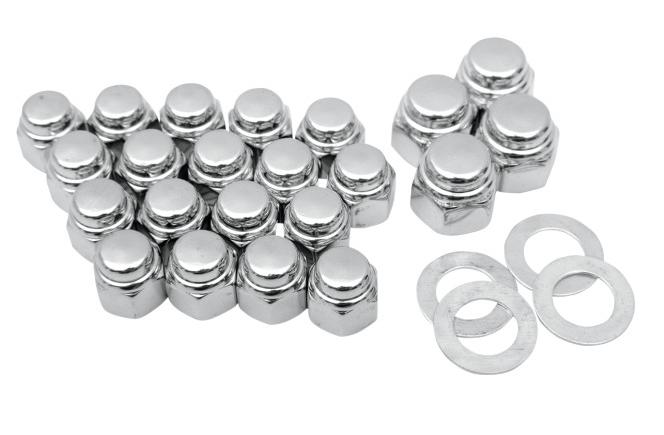 Colony 8449-22 Rocker Box Nut Kit - Cap Style - Chrome