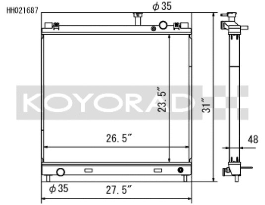 Koyo HH021687 KOY Racing Radiators