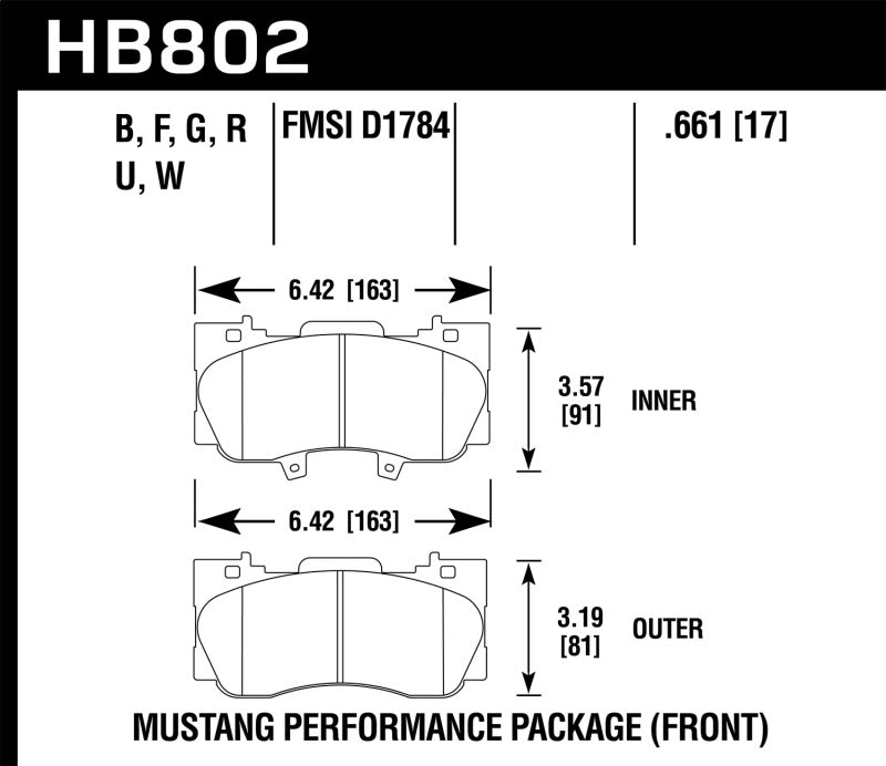 Load image into Gallery viewer, Hawk Performance HB802G.661 HAWK DTC-60 Brake Pad Sets
