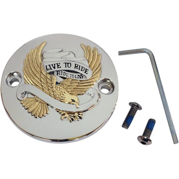 Drag Specialties 0940-1646 Live to Ride Points Cover - Gold