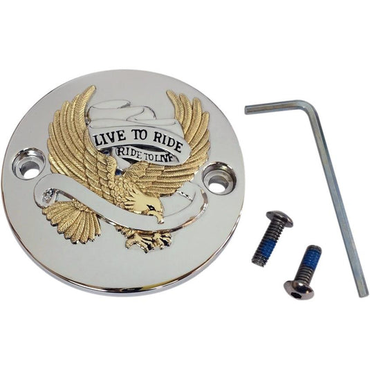Drag Specialties 0940-1646 Live to Ride Points Cover - Gold