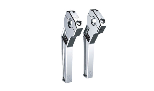 Todds Cycle TD-R12-08 1in. Pullback Handlebar Riser Kit - 8in. Rise - Chrome