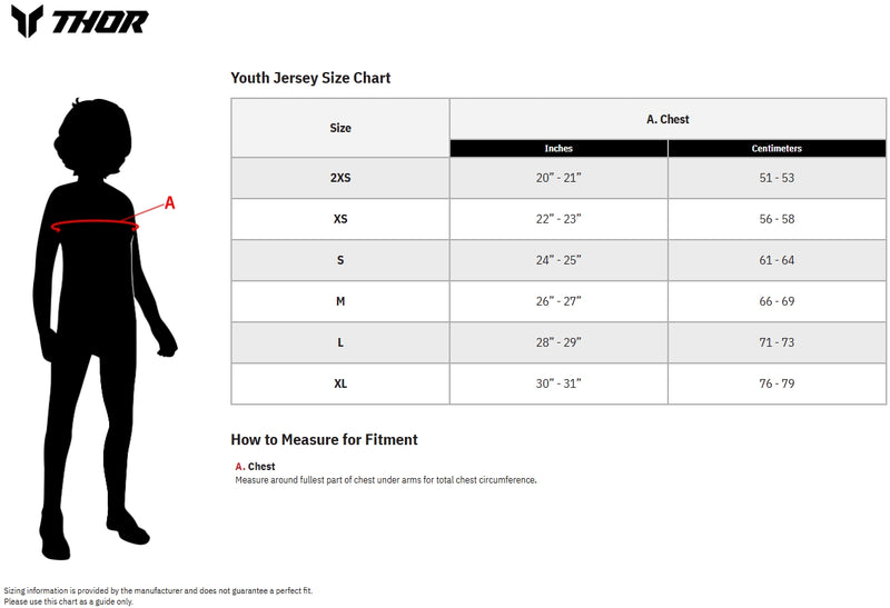 Load image into Gallery viewer, Thor Launchmode Shockie Youth Jersey (Medium, Red/Blue)
