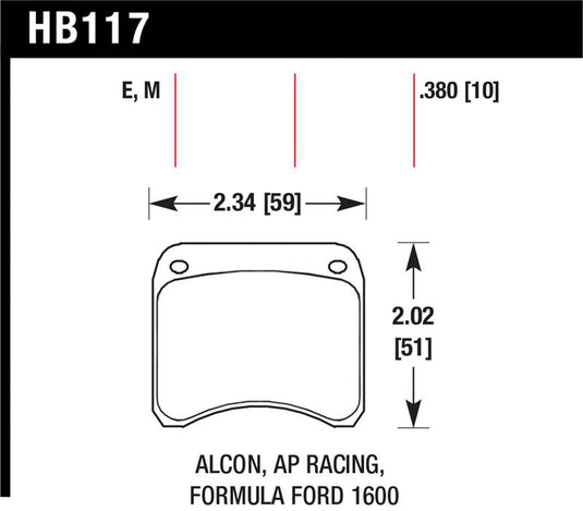 Hawk Performance HB117E.380 HAWK Blue 9012 Brake Pad Sets