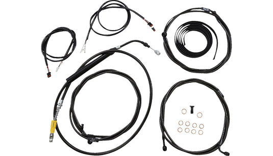 La Choppers LA-8058KT3-08M Complete Plug and Play Cable Kit - ABS - Midnight