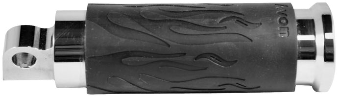 Avon Grips FP-FLA-80 Flame Texture Footpegs - Chrome
