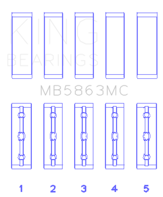 King Engine Bearings MB5863MC KING Main Bearings