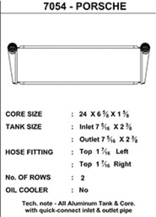 Csf 7054 CSF Radiators - Aluminum