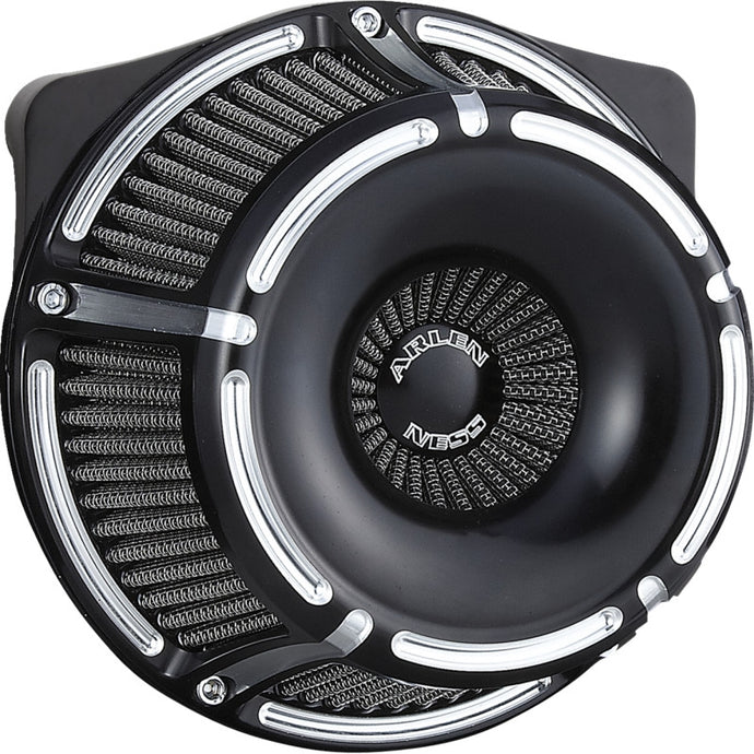 Arlen Ness 600-231 Inverted Series Air Cleaner Kit - Slot Track - Black Anodized