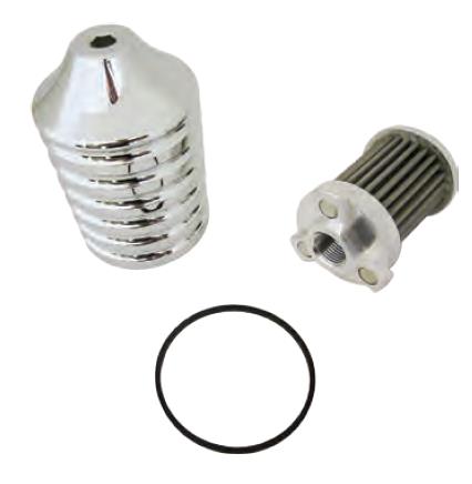 Harddrive EM-0018 Billet Reusable Oil Filter - Chrome