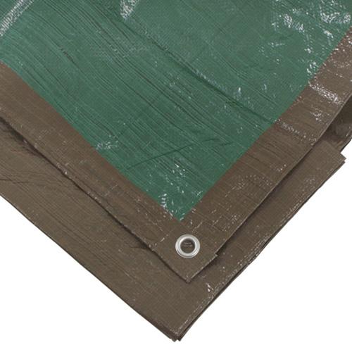Erickson 57030 Brown/Green Reversible Tarp - Cut Size: 6x8ft.