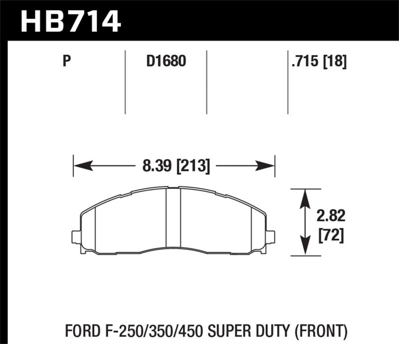 Load image into Gallery viewer, Hawk Performance HB714P.715 HAWK Super Duty Brake Pad Sets
