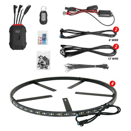 Xkglow MX-WHEEL-KIT XKG Wheel Ring Lights