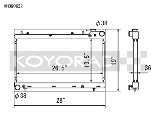 Koyo VH090632 KOY Racing Radiators