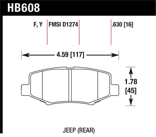 Hawk Performance HB608Y.630 HAWK LTS Brake Pads