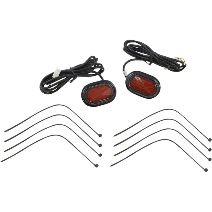 Custom Dynamics CD-PLUG-RB Plugz Antenna Grommet Lights - Red Lens, Gloss Black Trim