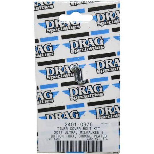 Drag Specialties 2401-0976 Timer Cover Bolt Kit - Smooth Button Head Torx