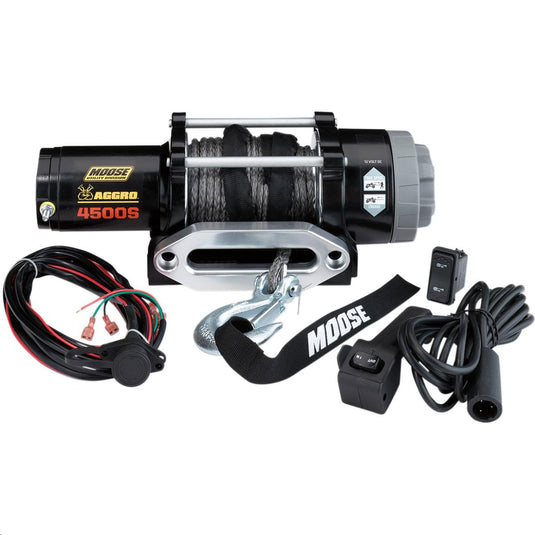 Moose Utility 104311 4,500-lb. Aggro UTV Winch with Synthetic Rope