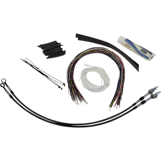 Fat Baggers, Inc. 109716-B EZ Install Handlebar Kit - Black Braided