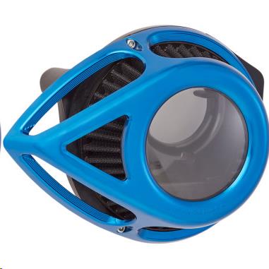 Arlen Ness 18-911 Clear Tear Series Air Cleaner Kit - Blue Anodized