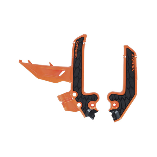 Acerbis 2986895225 X-Grip Frame Protectors - Orange/Black