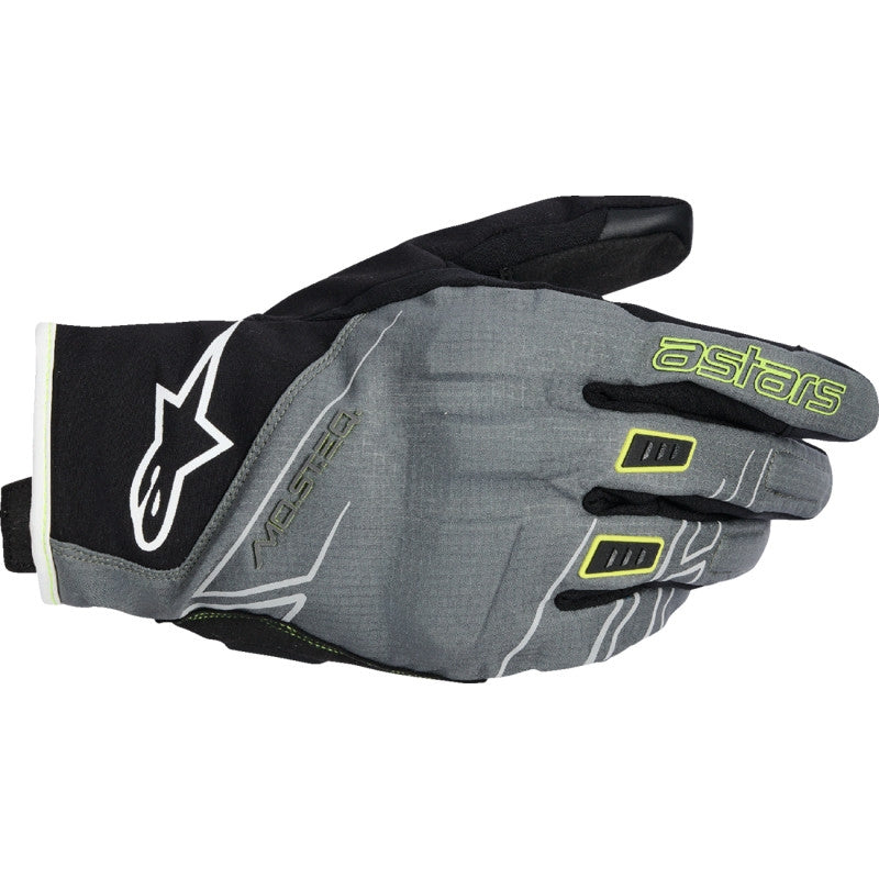 Load image into Gallery viewer, Alpinestars Moblast WP Gloves (Large, Fur Gray/Black/Sulphur Yellow)
