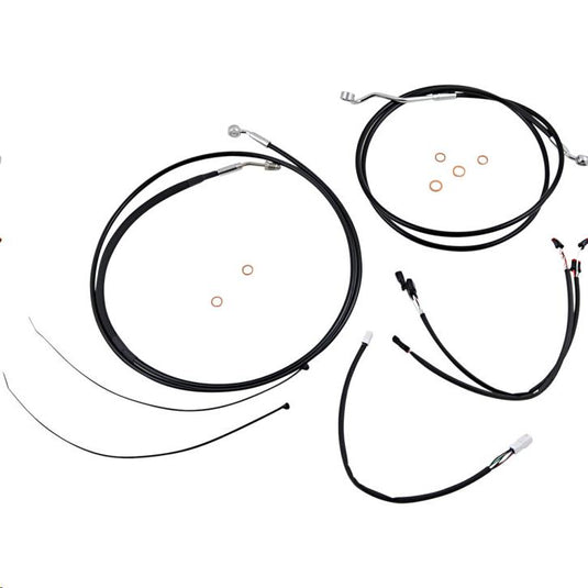 Magnum 489882 Black XR Handlebar Installation Kit with Chrome Fittings for 15-17in. Ape