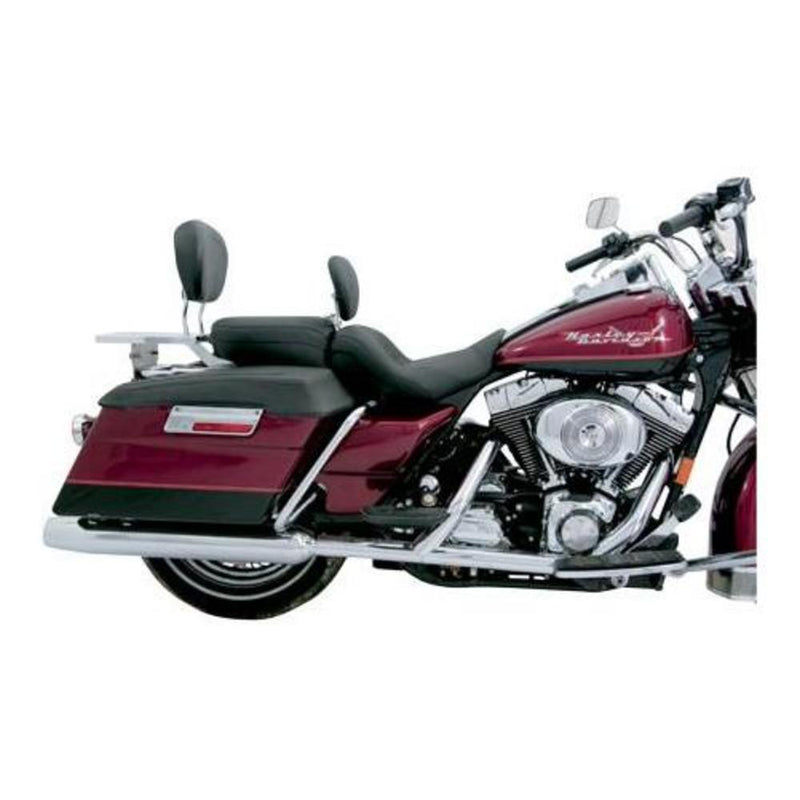 Mustang 79672 1-Piece Lowdown Touring Seat with Driver Backrest - No Studs