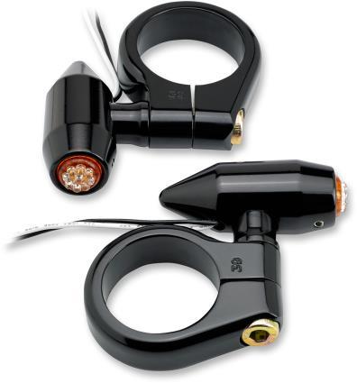 Joker Machine 05-56-AB Center Mount Vega LED Turn Signals/Marker Light - Black Anodized - Amber LED