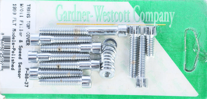 Gardner-Westcott P-88-37 Transmission Top Cover Polished Chrome Plated Allen Bolt Kit