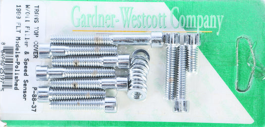 Gardner-Westcott P-88-37 Transmission Top Cover Polished Chrome Plated Allen Bolt Kit