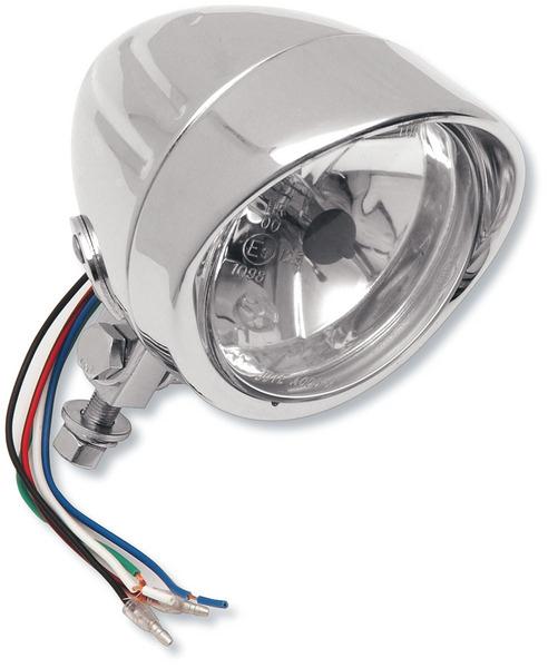 Drag Specialties 2001-0249 4 1/2in Spotlight with Running Light - Smooth