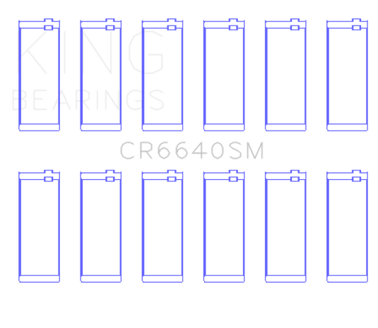 King Engine Bearings CR6640SM KING Connecting Rod Bearings