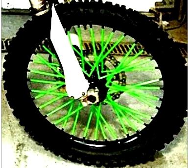 Bykas SN-G Spoke Wraps - Neon Green