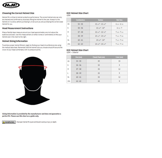 Hjc i20N Solid Helmet (Large, Pearl White)