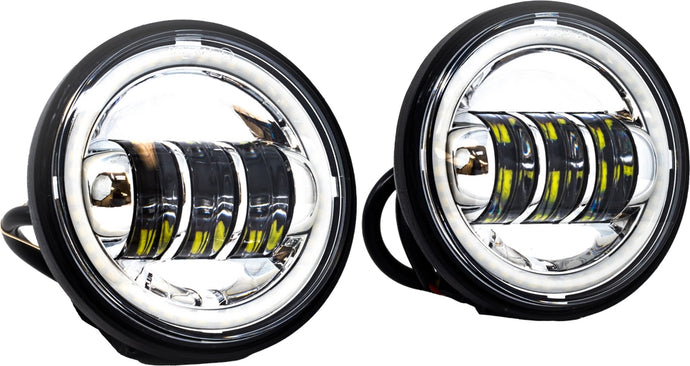 Letric Lighting Co. LLC-ILPL-CH 4.5in. LED Passing Lamp with Full-HALO for Indian - Chrome