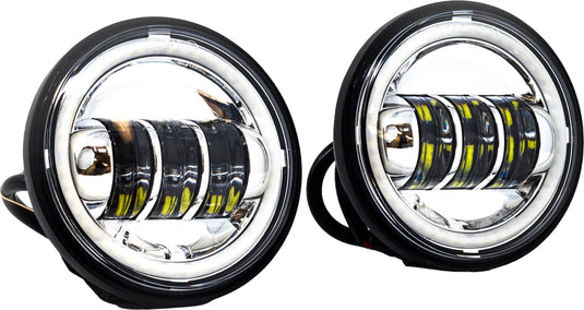 Letric Lighting Co. LLC-ILPL-CH 4.5in. LED Passing Lamp with Full-HALO for Indian - Chrome
