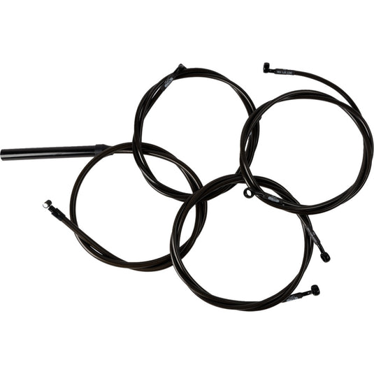 La Choppers LA-8059KT2-13M Complete Handlebar Cable and Brake Line Kit - 12in.-14in. - Midnight