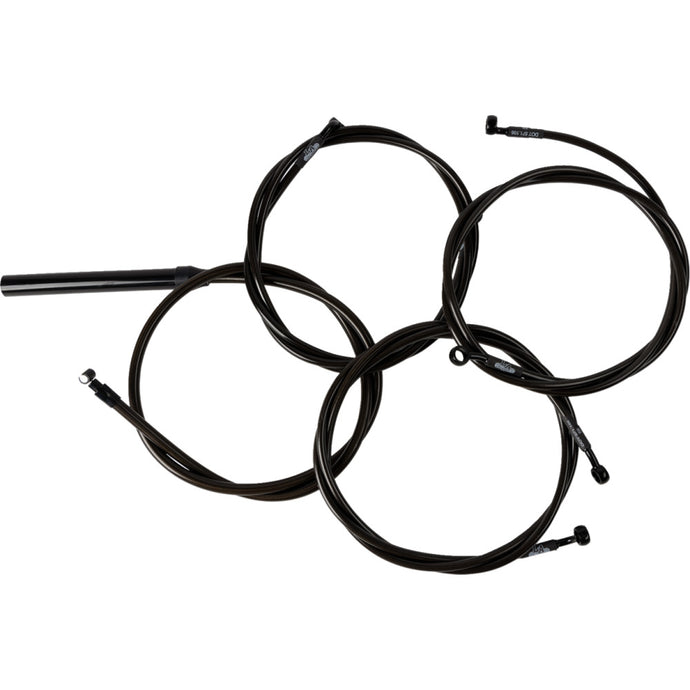 La Choppers LA-8059KT2-16M Complete Handlebar Cable and Brake Line Kit - 15in.-17in. - Midnight
